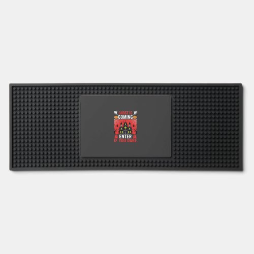 Halloween Haunted House Enter If You Dare Bar Mat