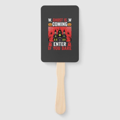 Halloween Haunted House Enter If You Dare Hand Fan