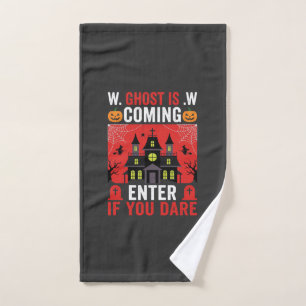 Halloween Haunted House Enter If You Dare Hand Towel