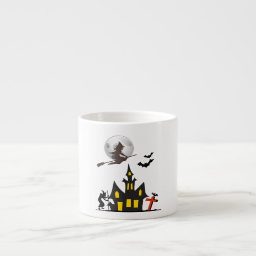 Halloween Haunted House Espresso Mug