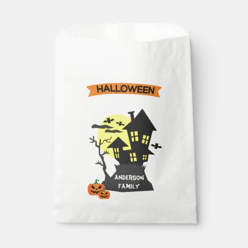 Halloween Haunted House Favor Bag
