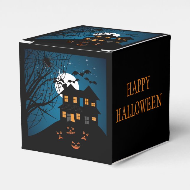 Halloween Haunted House Favor Boxes (Front Side)