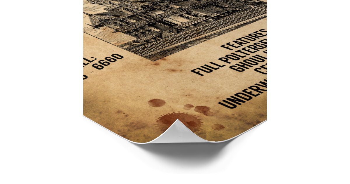 Halloween Haunted House For Sale Poster