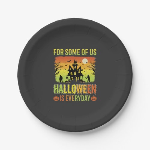 Halloween Haunted House For Some of Us Paper Plates