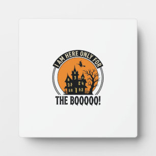 Halloween Haunted House Funny Boo Vintage_1 Plaque