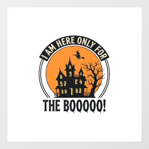 Halloween Haunted House Funny Boo Vintage_1 Window Cling