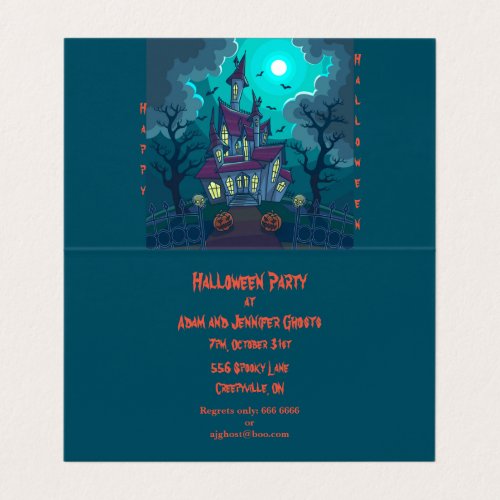 Halloween Haunted House Invitation