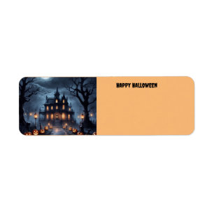 Halloween Haunted House Label