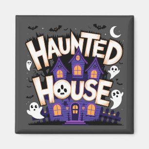 Halloween - Haunted House Magnet
