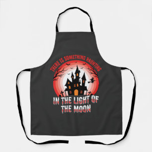 Halloween Haunted House Moonlight Witch Apron