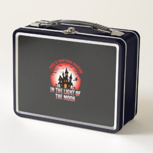 Halloween Haunted House Moonlight Witch Metal Lunch Box