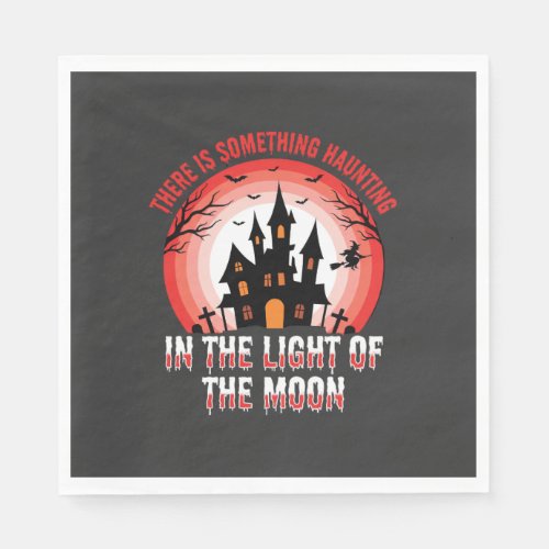 Halloween Haunted House Moonlight Witch Napkins