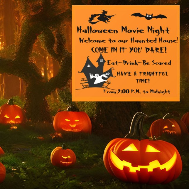 Halloween Haunted House Movie Night Wall Decal (Creator Uploaded)