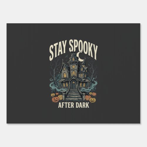 Halloween Haunted House Night Sign