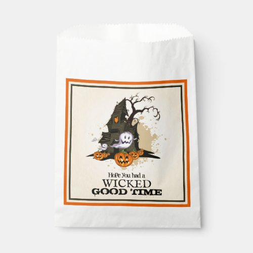 Halloween Haunted House Party Favor Bag