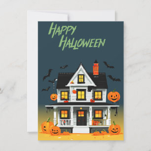 Halloween Haunted House Party  Invitation
