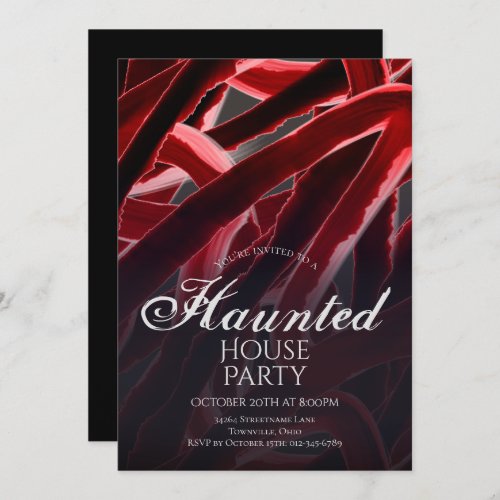 Halloween Haunted House Party Invitation