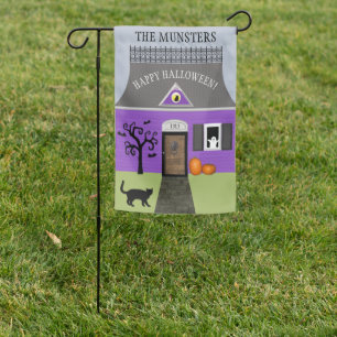 Halloween Haunted House Personalized Garden Flag