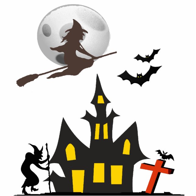 Halloween Haunted House Photo Sculpture (Front)