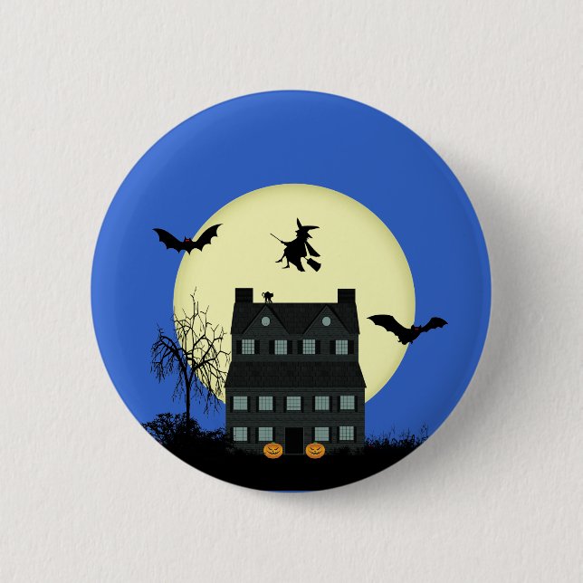 Halloween Haunted House Pins / Badges (Front)