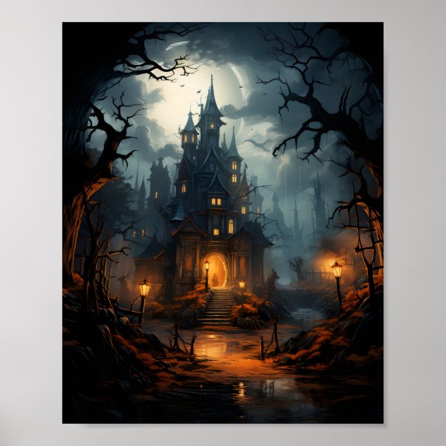 Halloween Haunted House Poster (Front)