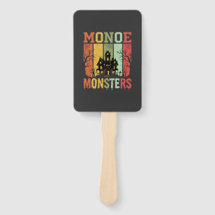 Halloween Haunted House Retro Monsters Hand Fan