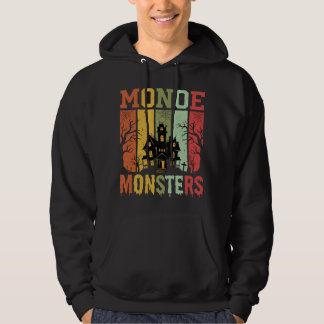 Halloween Haunted House Retro Monsters Hoodie