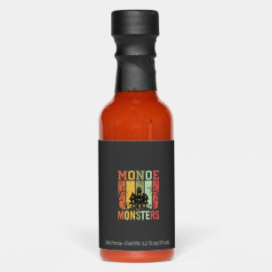 Halloween Haunted House Retro Monsters Hot Sauces