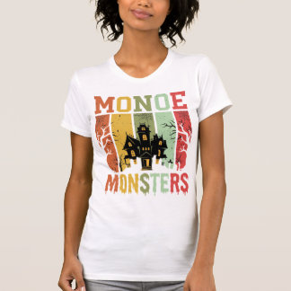 Halloween Haunted House Retro Monsters T-Shirt
