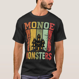 Halloween Haunted House Retro Monsters T-Shirt