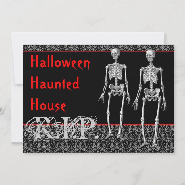 Halloween Haunted House Rise From The Dead Invitation (Front)