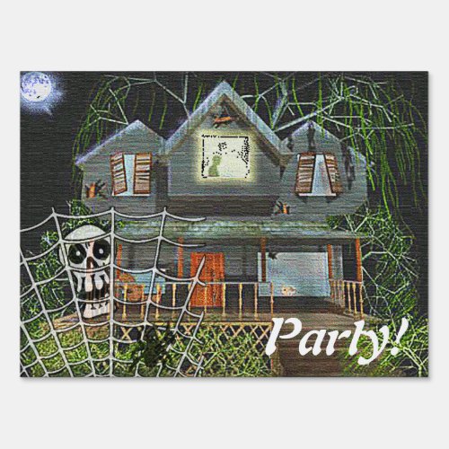 Halloween Haunted House Sign