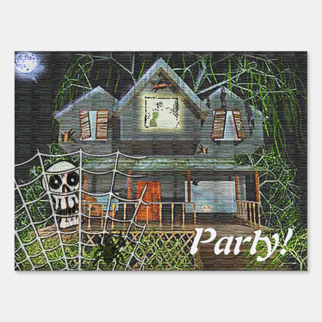 Halloween Haunted House Sign (Front)