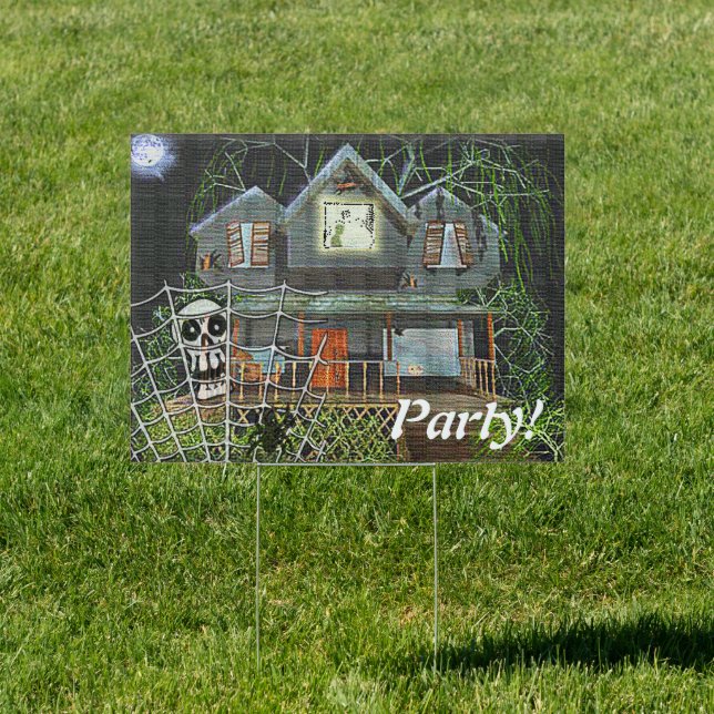 Halloween Haunted House Sign (Insitu)