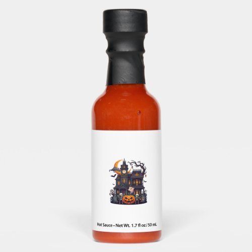 Halloween Haunted House Skeletons Pumpkin Ghost Cr Hot Sauces