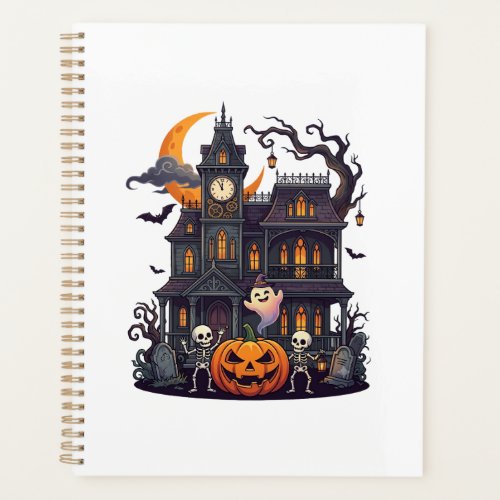 Halloween Haunted House Skeletons Pumpkin Ghost Cr Planner