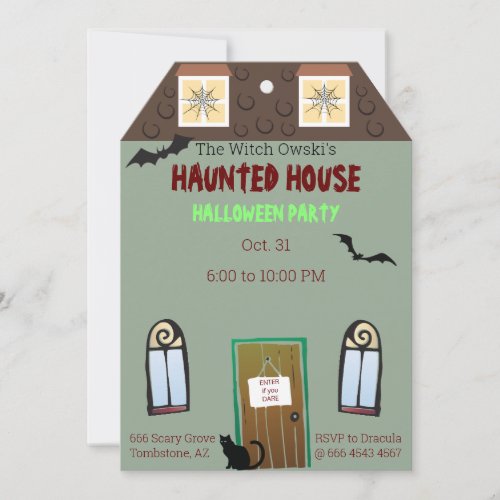 Halloween Haunted House Spooktacular Fun Strange Invitation