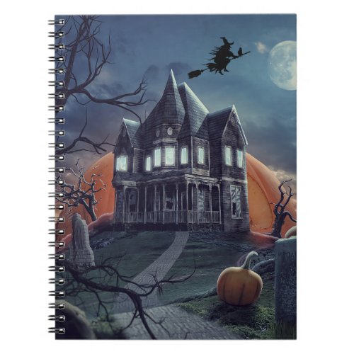 Halloween Haunted House Spooky Graveyard  Notebook