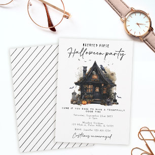 Halloween haunted house spooky party invitation