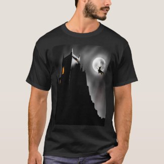 Halloween Haunted House T-shirt for Men