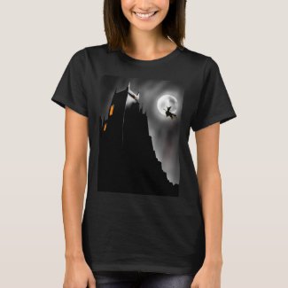 Halloween Haunted House T-shirt for Women