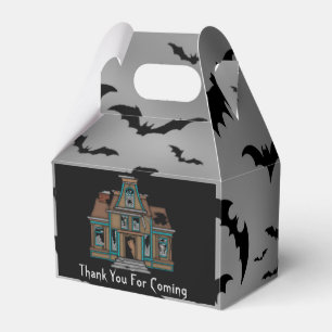 Halloween Haunted house thank you party favor box