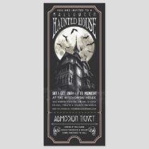Halloween Haunted House Ticket Invitation