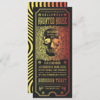 Halloween Haunted House Ticket Invitations V.2 by Anything_Goes at Zazzle