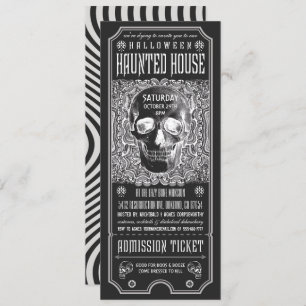 Halloween Haunted House Ticket Invitations v.3
