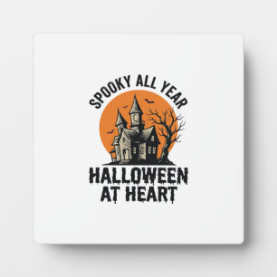Halloween Haunted House Vintage Engraving Shirt Ar Plaque