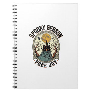 Halloween Haunted House Vintage Engraving Spooky J Notebook