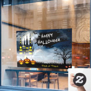 Halloween Haunted House Window Cling