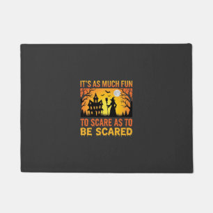 Halloween Haunted House Witch Scare Quote Doormat