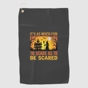 Halloween Haunted House Witch Scare Quote Golf Towel